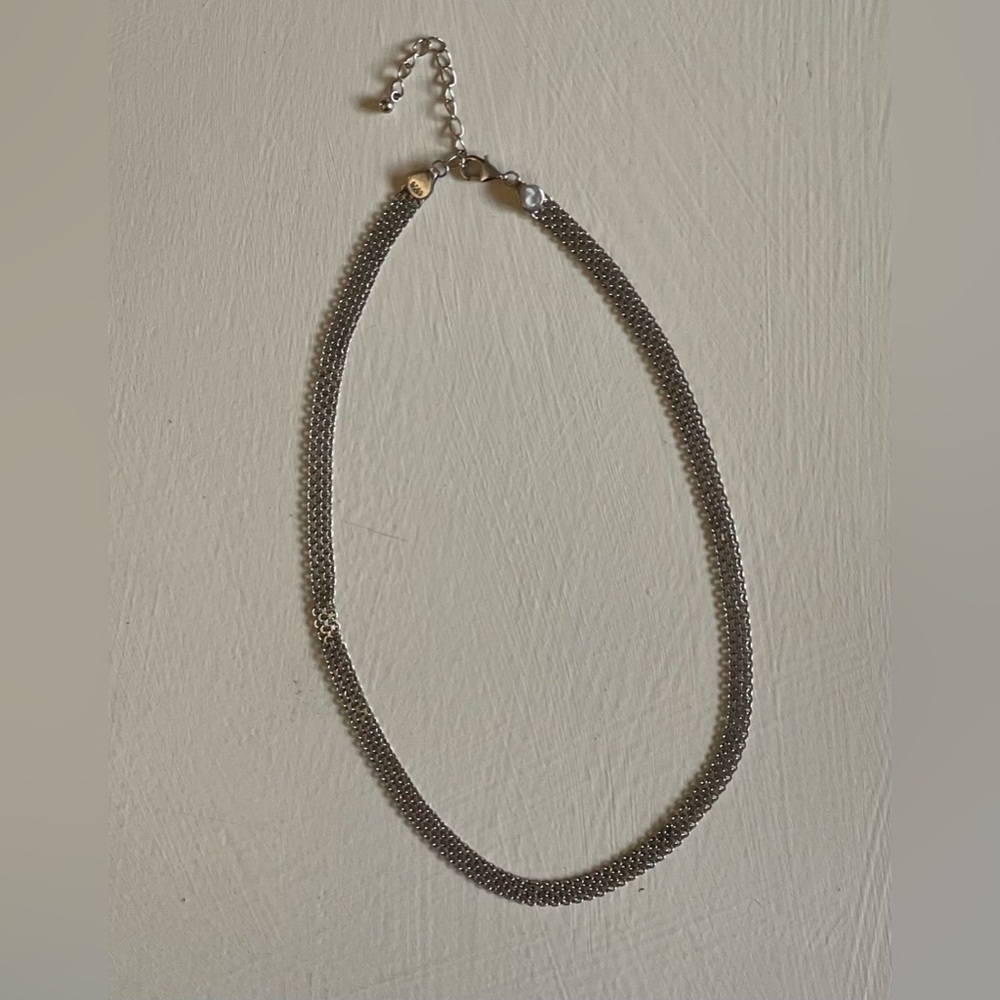 Sterling Silver Mesh Necklace
